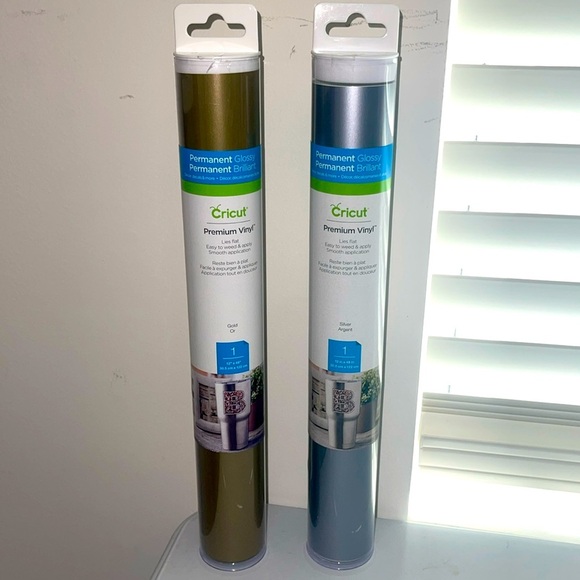 NIB Cricut Premium Vinyl Permanent Glossy Gold & Silver 12x48 NIB - Picture 5 of 5